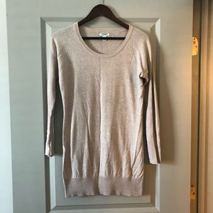 Oatmeal colored tunic sweater